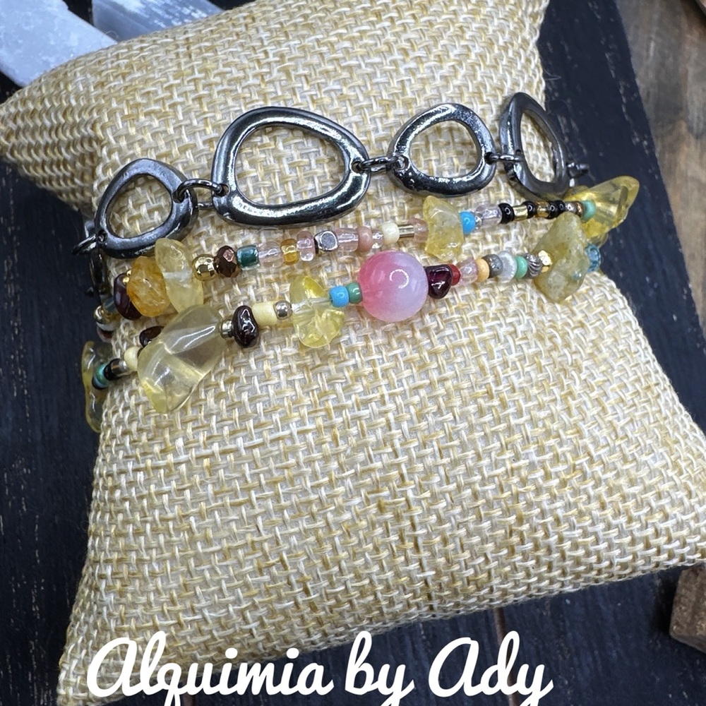 CITRINE DRUZZY WRAP AROUND BRACELET - Picture 3 of 3